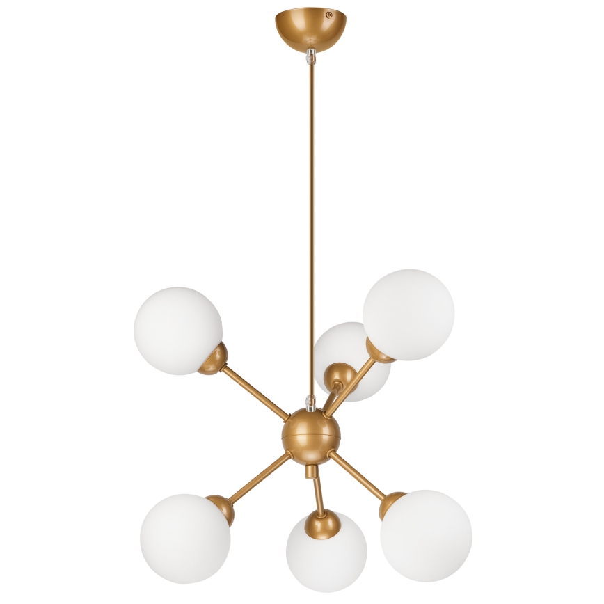 Candelabro suspenso RUBBY BALL 6xG9/5W/230V dourada