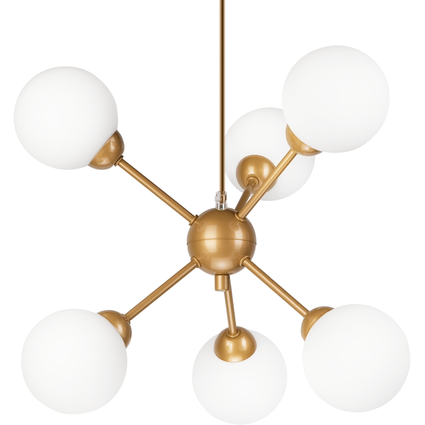 Candelabro suspenso RUBBY BALL 6xG9/5W/230V dourada