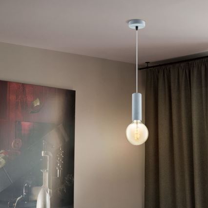 Candelabro suspenso SAGA 1xE27/40W/230V cinzento