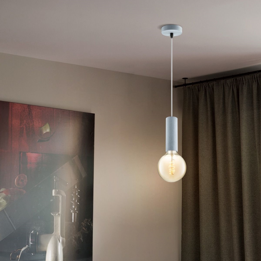 Candelabro suspenso SAGA 1xE27/40W/230V cinzento
