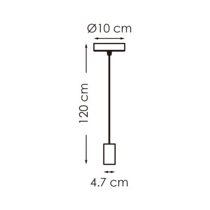 Candelabro suspenso SAGA 1xE27/40W/230V latão