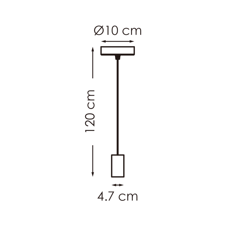 Candelabro suspenso SAGA 1xE27/40W/230V latão
