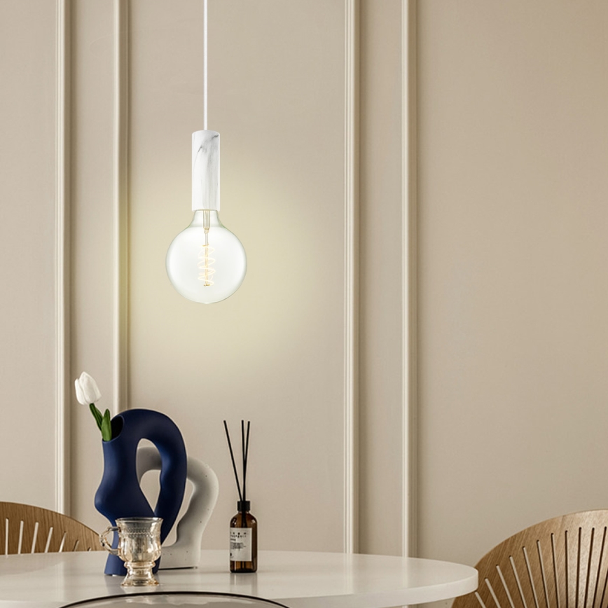 Candelabro suspenso SAGA 1xE27/40W/230V mármore