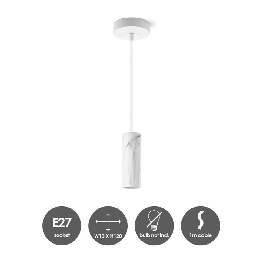 Candelabro suspenso SAGA 1xE27/40W/230V mármore