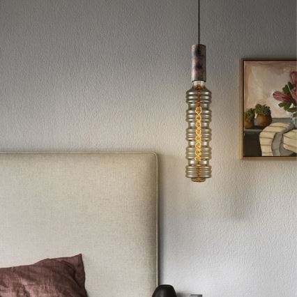Candelabro suspenso SAGA 1xE27/40W/230V preto/bronze