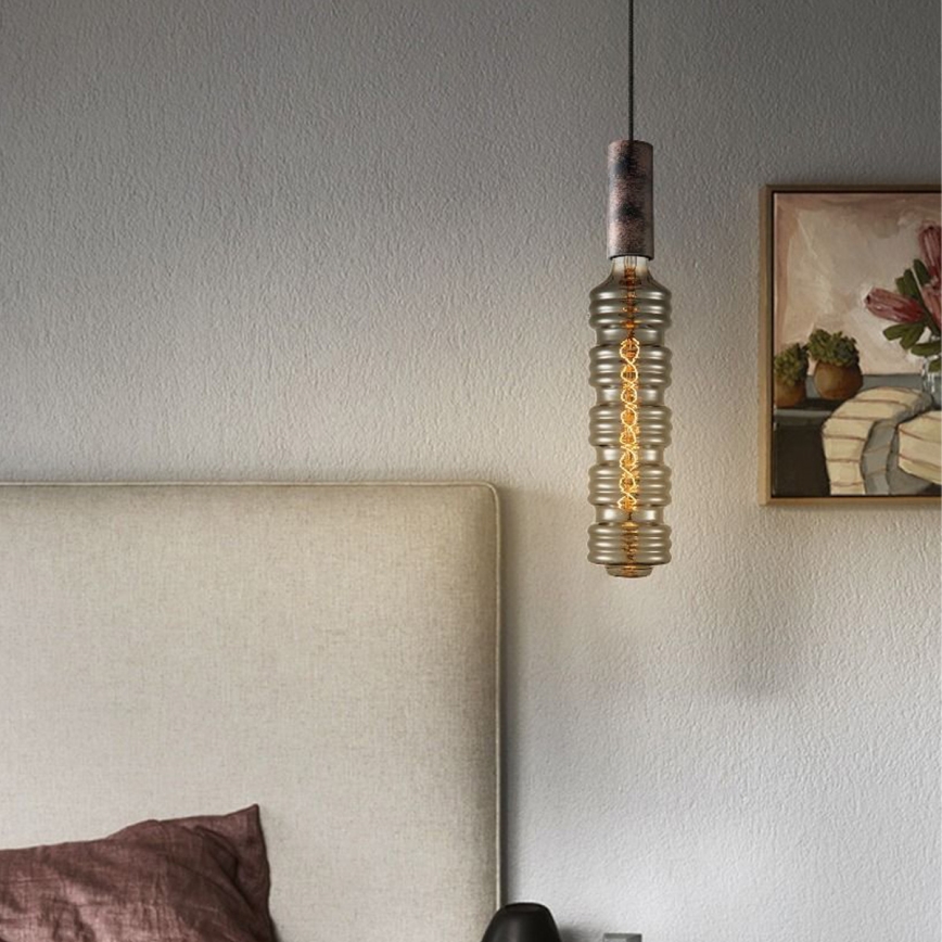 Candelabro suspenso SAGA 1xE27/40W/230V preto/bronze