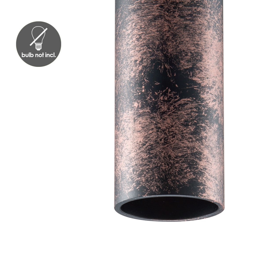Candelabro suspenso SAGA 1xE27/40W/230V preto/bronze