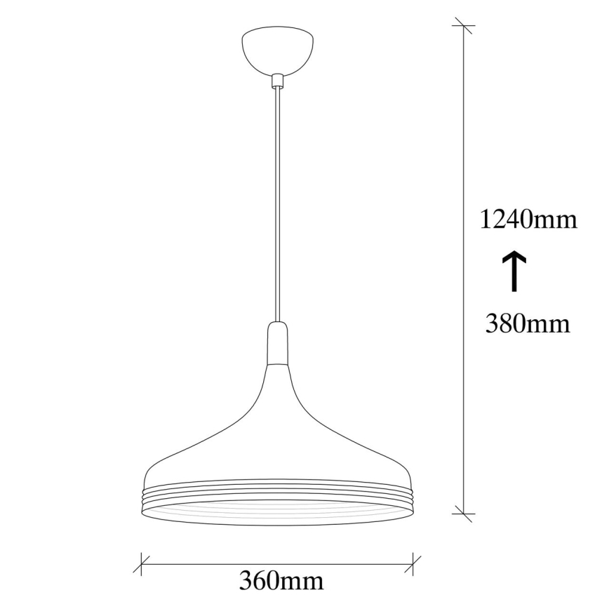 Candelabro suspenso SAGLAM 1xE27/40W/230V branco