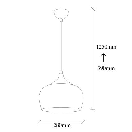 Candelabro suspenso SAGLAM 1xE27/40W/230V