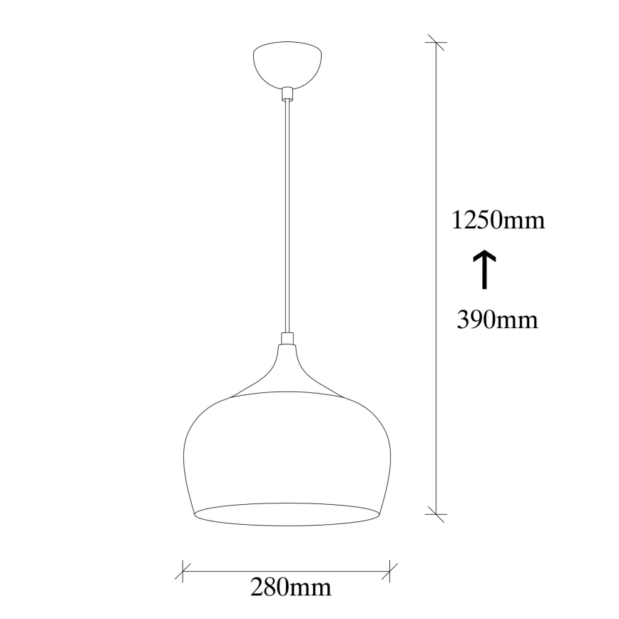 Candelabro suspenso SAGLAM 1xE27/40W/230V