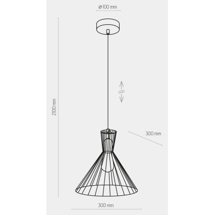 Candelabro suspenso SAHARA 1xE27/60W/230V