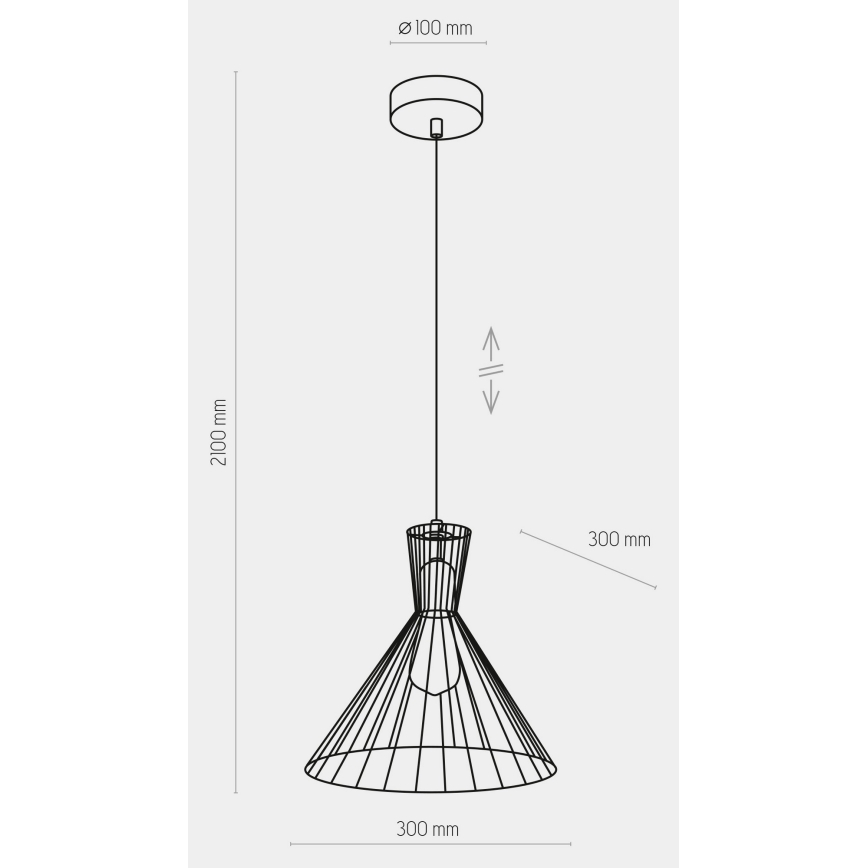Candelabro suspenso SAHARA 1xE27/60W/230V