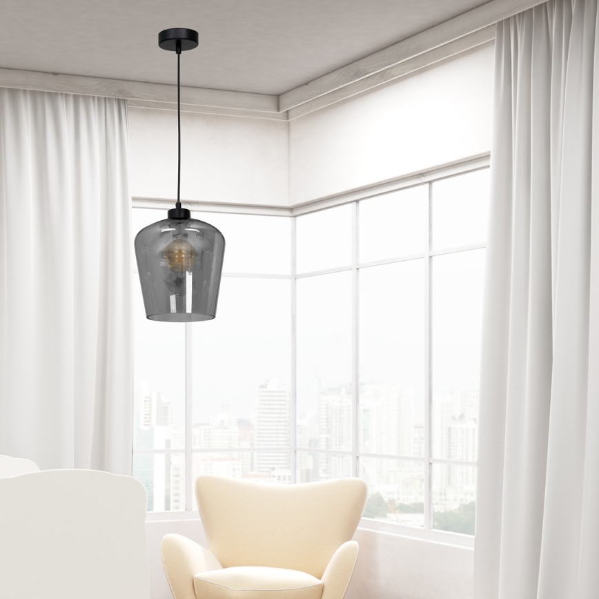 Candelabro suspenso SANTIAGO 1xE27/60W/230V preto
