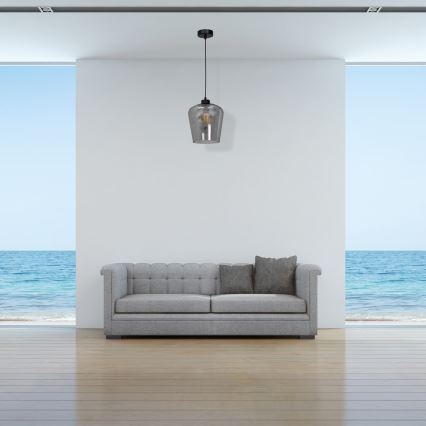 Candelabro suspenso SANTIAGO 1xE27/60W/230V preto