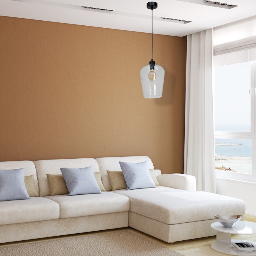Candelabro suspenso SANTIAGO 1xE27/60W/230V transparente
