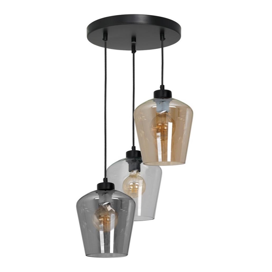 Candelabro suspenso SANTIAGO 3xE27/60W/230V misto
