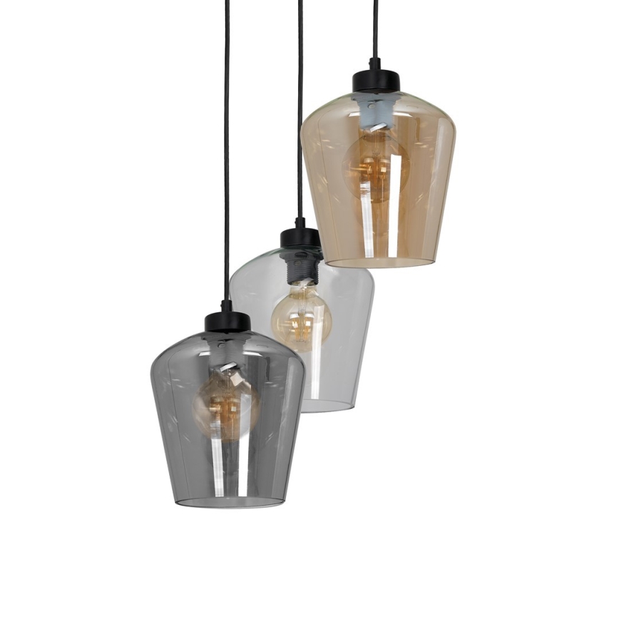 Candelabro suspenso SANTIAGO 3xE27/60W/230V misto