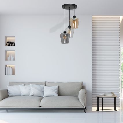 Candelabro suspenso SANTIAGO 3xE27/60W/230V misto