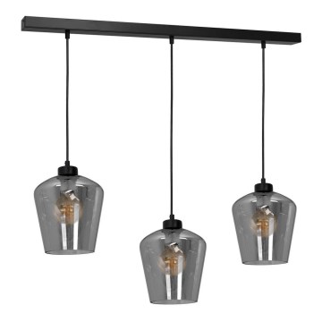 Candelabro suspenso SANTIAGO 3xE27/60W/230V preto