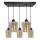 Candelabro suspenso SANTIAGO 5xE27/60W/230V castanho