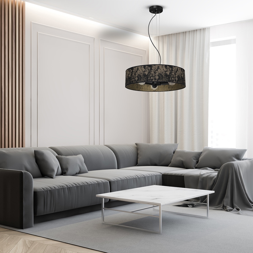 Candelabro suspenso SATINO 3xE27/60W/230V dourado