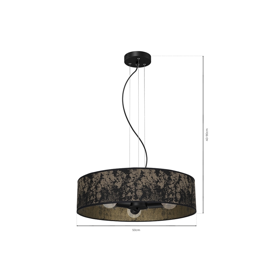 Candelabro suspenso SATINO 3xE27/60W/230V dourado