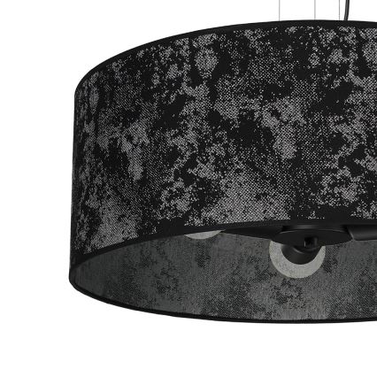 Candelabro suspenso SATINO 3xE27/60W/230V preto/cinzento