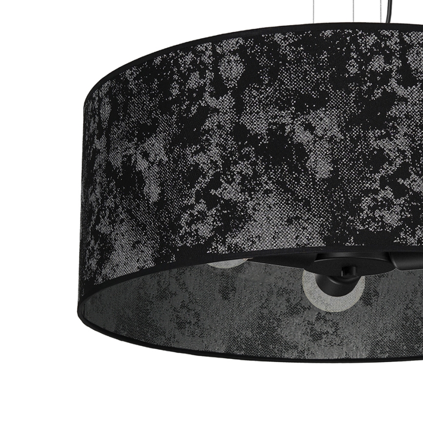 Candelabro suspenso SATINO 3xE27/60W/230V preto/cinzento
