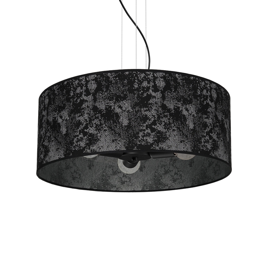 Candelabro suspenso SATINO 3xE27/60W/230V preto/cinzento