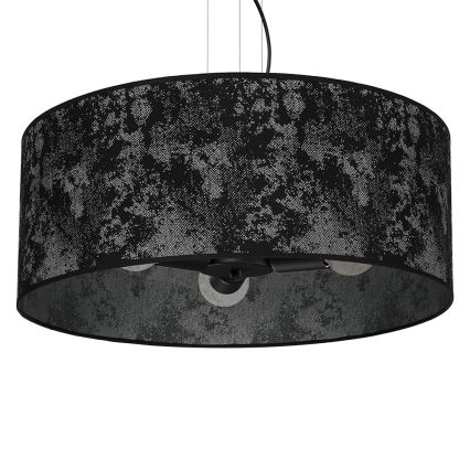 Candelabro suspenso SATINO 3xE27/60W/230V preto/cinzento