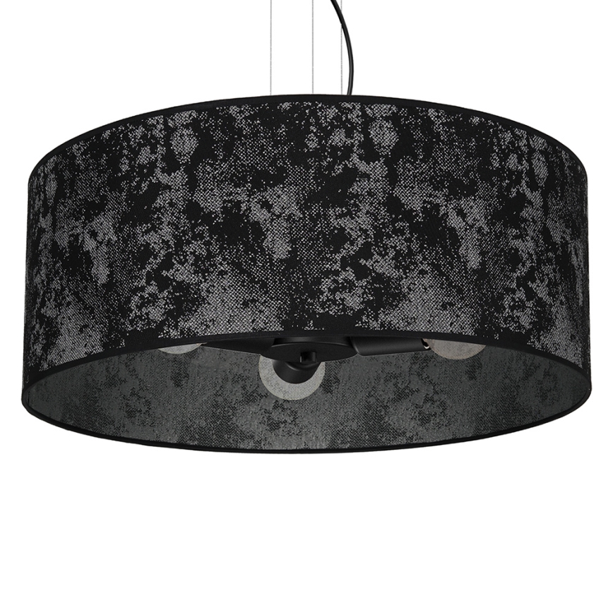 Candelabro suspenso SATINO 3xE27/60W/230V preto/cinzento