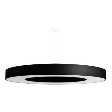 Candelabro suspenso SATURNO SLIM 8xE27/60W/230V d. 90 cm preto