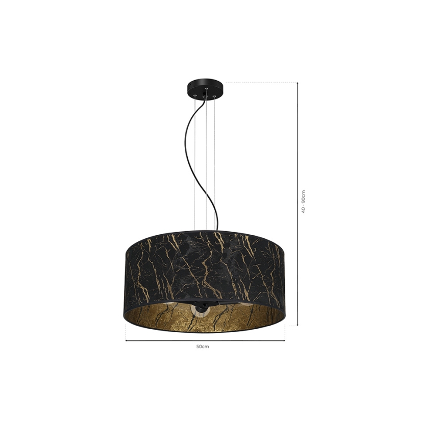 Candelabro suspenso SENSO 3xE27/60W/230V preto