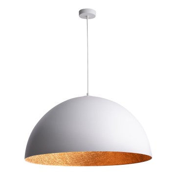 Candelabro suspenso SFERA 1xE27/60W/230V diâmetro 35 cm branco/cobre
