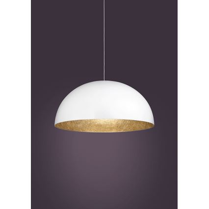 Candelabro suspenso SFERA 1xE27/60W/230V diâmetro 35 cm branco/dourado