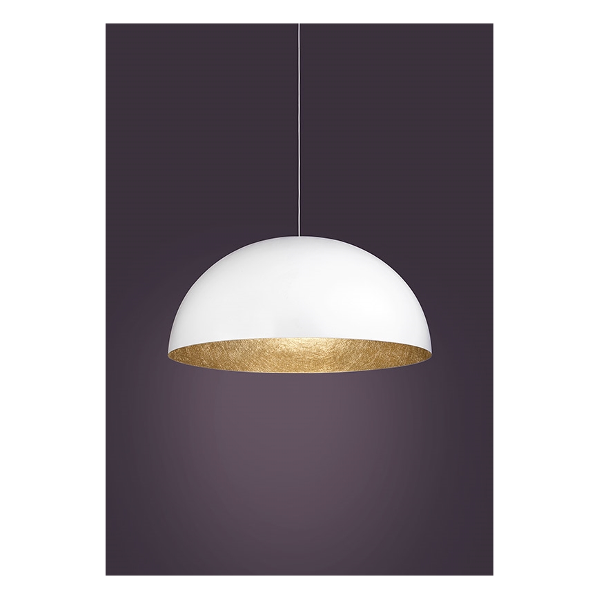 Candelabro suspenso SFERA 1xE27/60W/230V diâmetro 35 cm branco/dourado