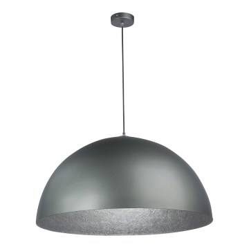 Candelabro suspenso SFERA 1xE27/60W/230V diâmetro 35 cm cinzento/prateado