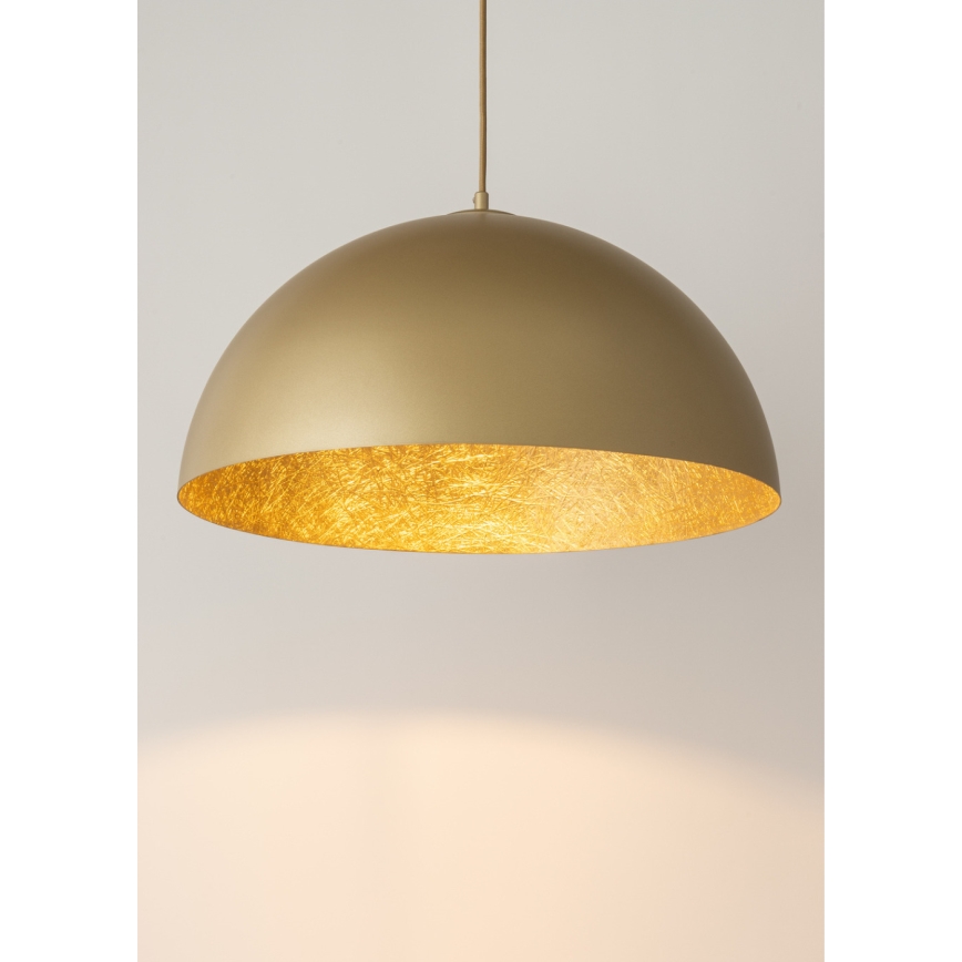 Candelabro suspenso SFERA 1xE27/60W/230V diâmetro 35 cm dourado