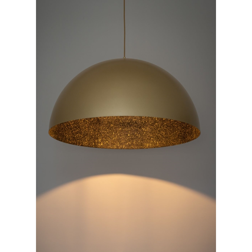Candelabro suspenso SFERA 1xE27/60W/230V diâmetro 35 cm dourado/preto