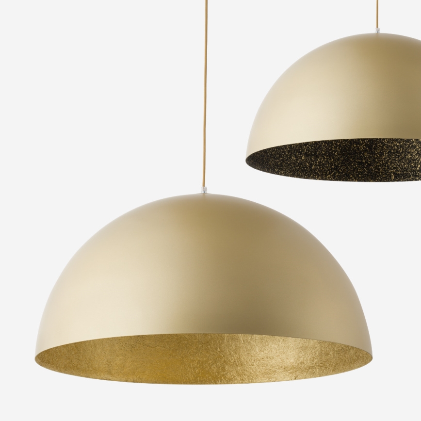 Candelabro suspenso SFERA 1xE27/60W/230V diâmetro 35 cm dourado/preto
