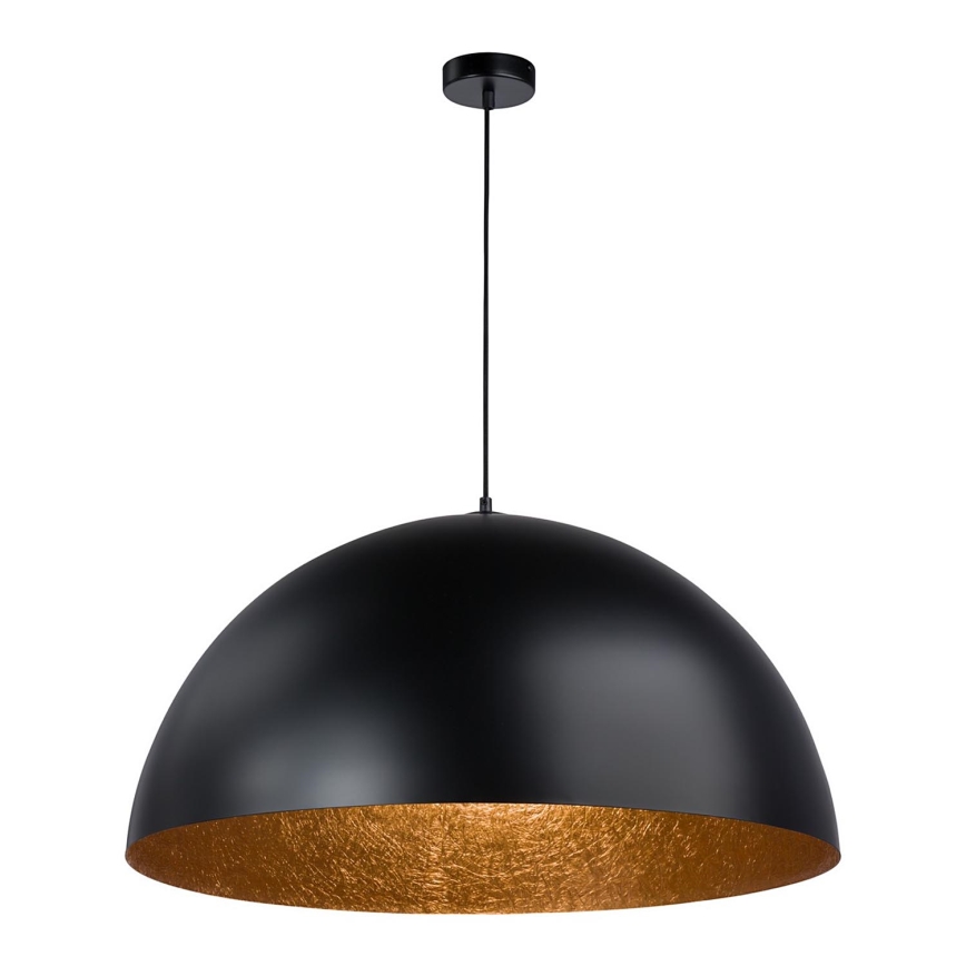 Candelabro suspenso SFERA 1xE27/60W/230V diâmetro 35 cm preto/cobre