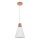 Candelabro suspenso SHADE 1xE27/15W/230V cobre/branco