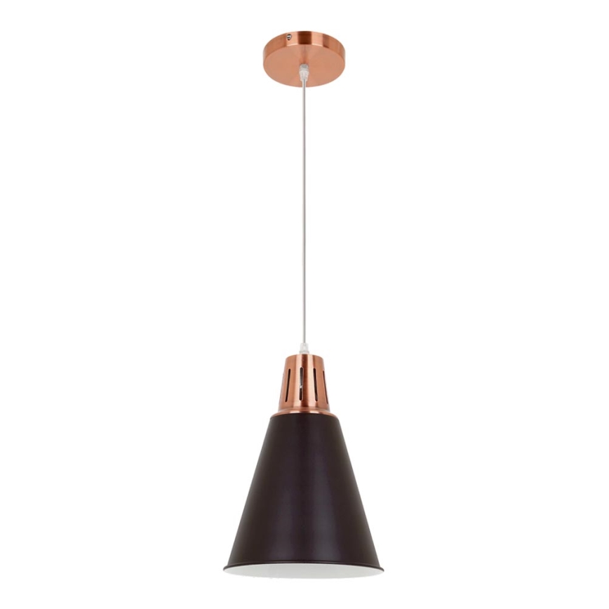 Candelabro suspenso SHADE 1xE27/15W/230V cobre/preto