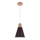 Candelabro suspenso SHADE 1xE27/15W/230V cobre/preto