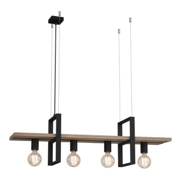 Candelabro suspenso SHELF 4xE27/60W/230V