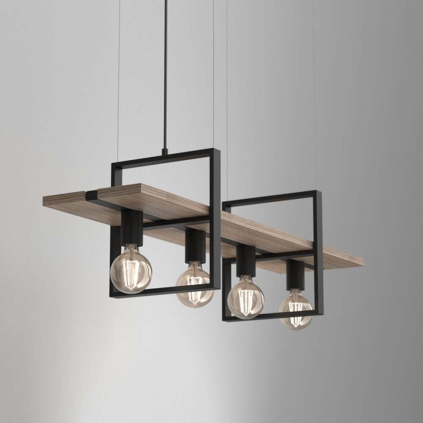 Candelabro suspenso SHELF 4xE27/60W/230V
