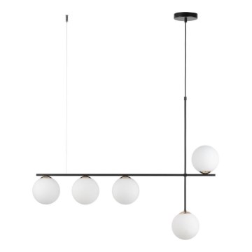 Candelabro suspenso SILIA 5xG9/12W/230V preto