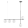 Candelabro suspenso SILIA 5xG9/12W/230V preto