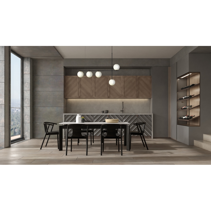 Candelabro suspenso SILIA 5xG9/12W/230V preto