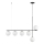 Candelabro suspenso SILIA 6xG9/12W/230V preto